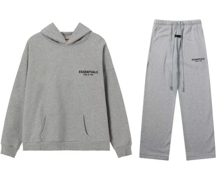 Fear of God Essentials Gray Hoodie and Sweatpants Set - 4