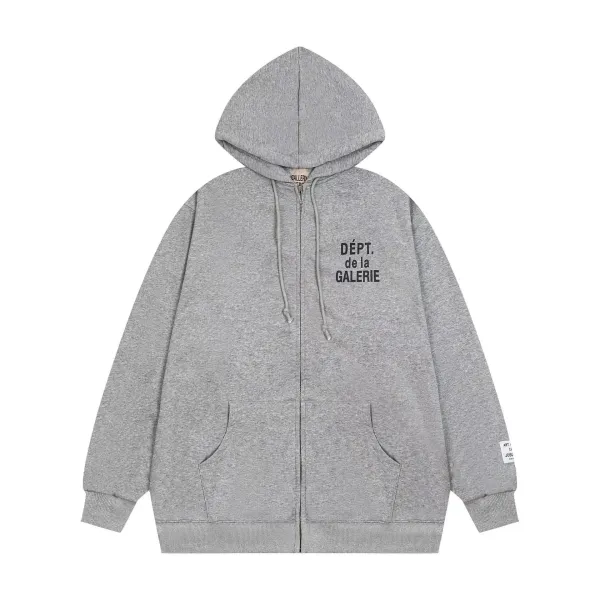 Dept. de la Galerie Zip-Up Hoodie Gray - 1