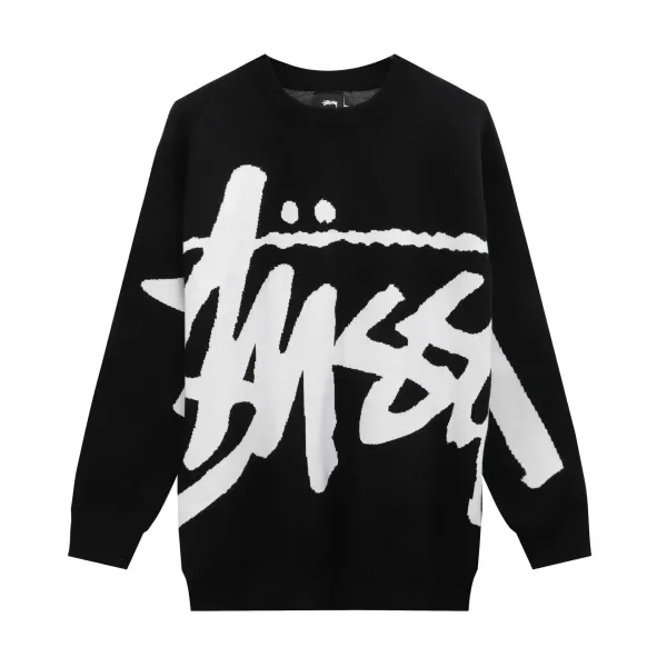 Stüssy Oversized Logo Knit Sweater Red - 8