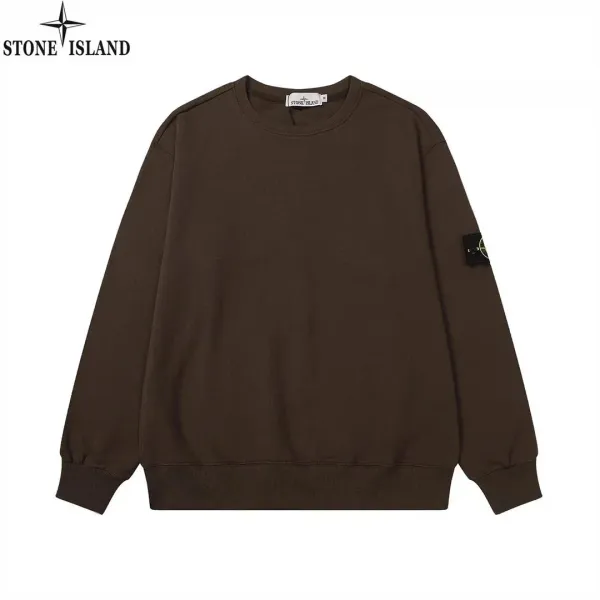 Stone Island Crewneck Sweatshirt Olive Brown - 1