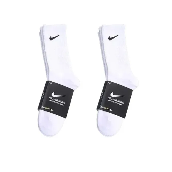 Nike Everyday Lightweight Cushion White Socks - 1