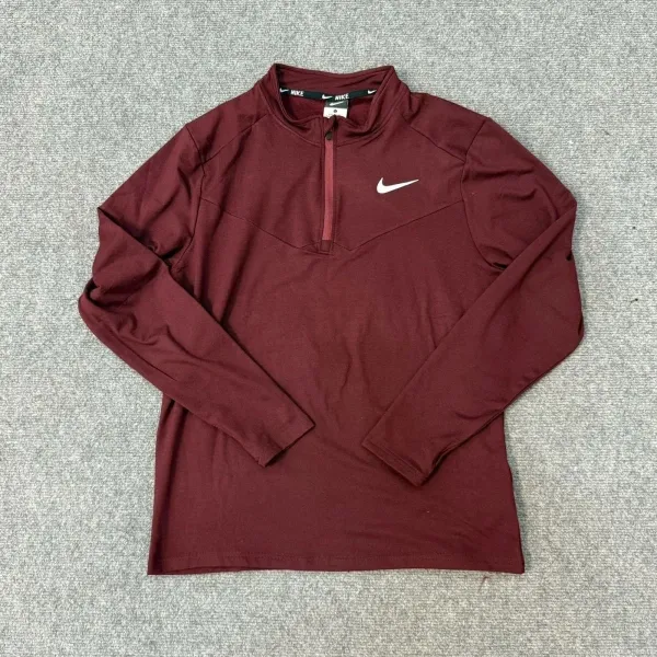 Nike Element Half-Zip Performance Top Burgundy - 1