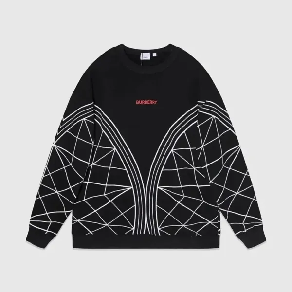 Burberry Gothic Arch Print Black Sweatshirt - 1