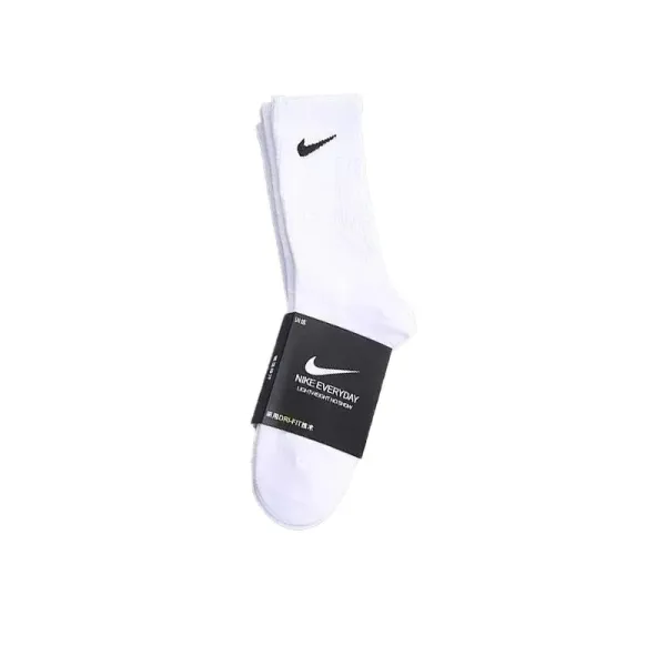 Nike Everyday Lightweight Crew White Socks - 1