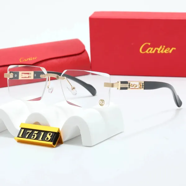 Cartier C Décor Rimless Optical Glasses Gold Black - 1