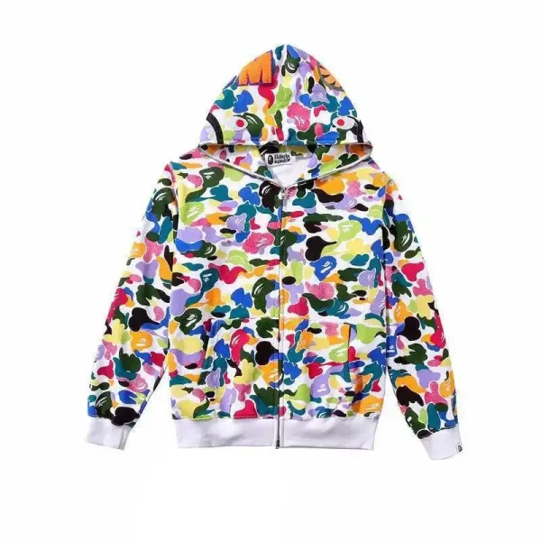A Bathing Ape ABC Camo Full-Zip Hoodie Multicolor - 1