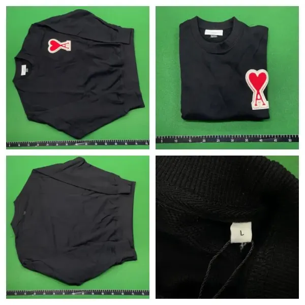 Ami Paris Heart Logo Mint Green Hoodie - 4