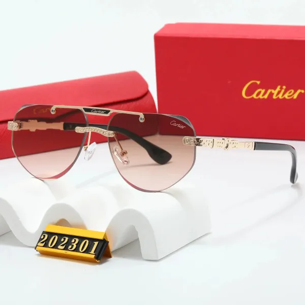 Cartier Santos de Cartier Gradient Rose Gold Sunglasses - 1