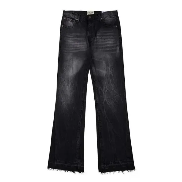 Gallery Dept. Distressed Black Wide-Leg Jeans - 1