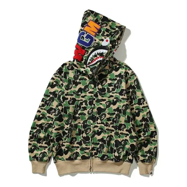 A Bathing Ape Shark Hoodie Multicolor Print Hoodie - 10