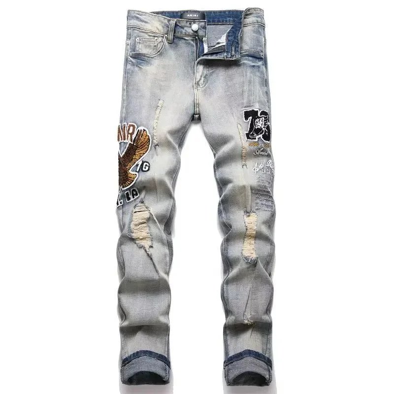 Distressed Black Slim Fit Jeans - 8