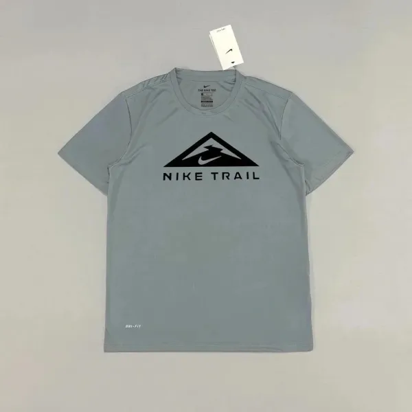 Nike Trail Graphic T-Shirt Gray Activewear - 1