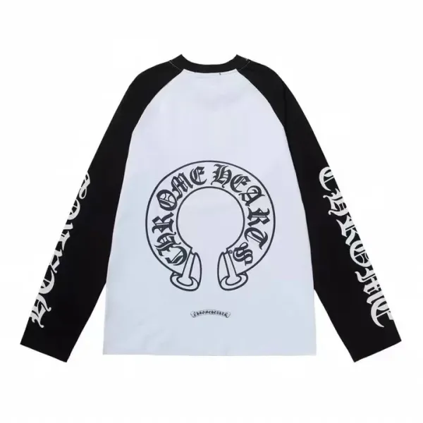 Chrome Hearts Long Sleeve Raglan T-Shirt White/Black - 8