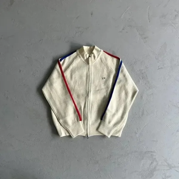 Gucci Track Jacket Beige with Red and Blue Stripes Outerwear - 4