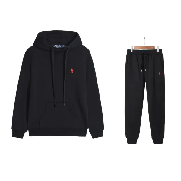 Polo Ralph Lauren Classic Black Hoodie and Sweatpants Set - 1