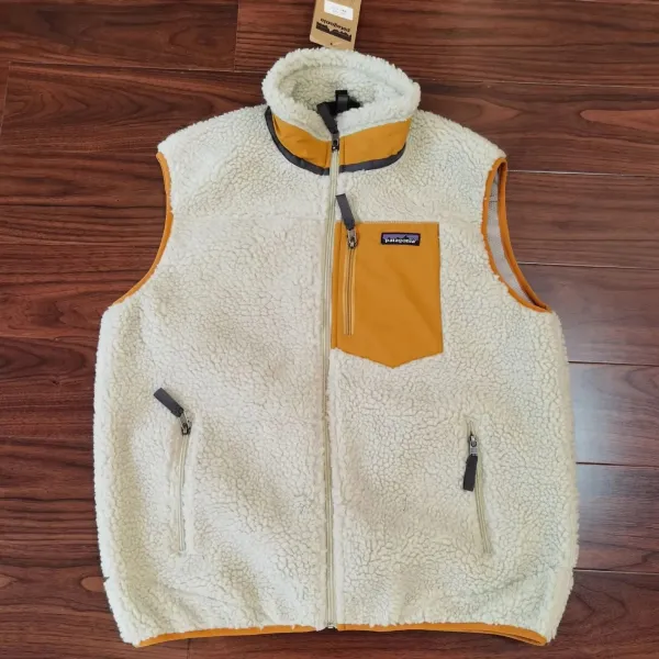 Patagonia Better Sweater Fleece Vest Cream with Mustard Accents Vest - 1