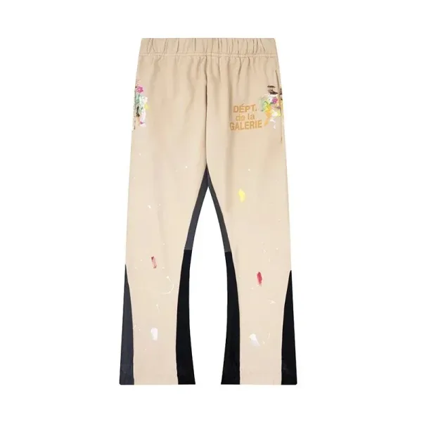 Maison Margiela Artisanal Paint-Splatter Sweatpants Beige - 1