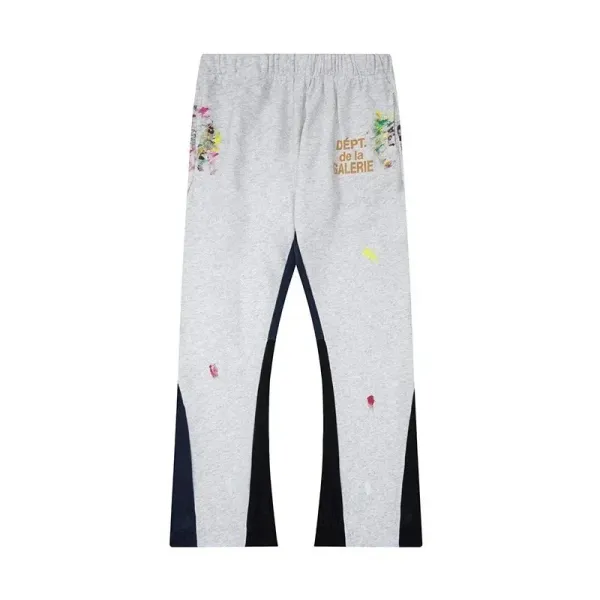 Dept. de la Galerie Paint-Splatter Sweatpants Gray - 1