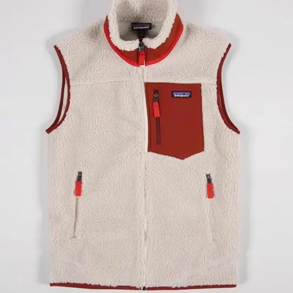 Patagonia Better Sweater Vest Off-White with Red Accents Vest - 1