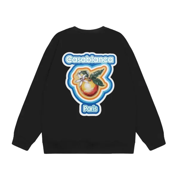 Casablanca Orange Blossom Graphic Hoodie Black - 1
