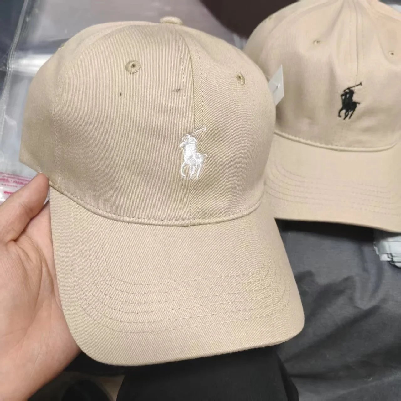 Polo Ralph Lauren Big Pony Embroidered Baseball Cap Beige - 1