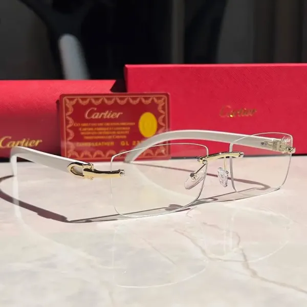Cartier Panthère de Cartier Rimless Optical Glasses White Gold - 1