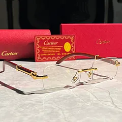 Cartier C Décor Optical Glasses Gold Frame Transparent - 1