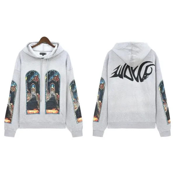 WOWO Stained Glass Hoodie Gray - 1