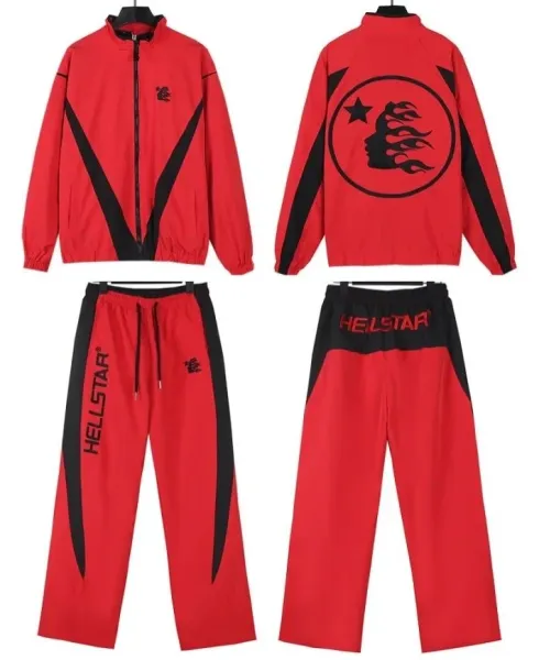 Hellstar Flame Logo Tracksuit Red/Black - 1