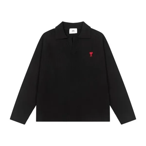 Ami Paris Ami de Coeur Sweater Knit Pullover with Heart-A Logo - 38