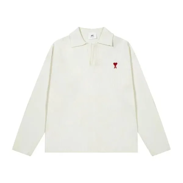 Ami Paris Ami de Coeur Sweater Knit Pullover with Heart-A Logo - 39