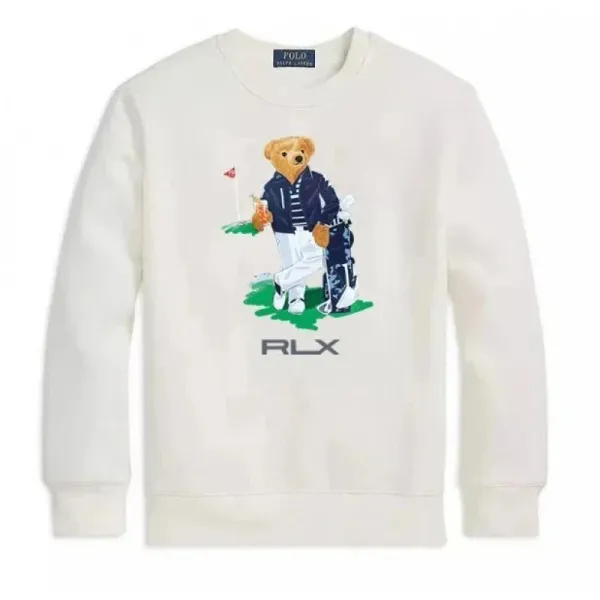 Polo Ralph Lauren RLX Golf Bear Crewneck Sweatshirt Off-White - 1