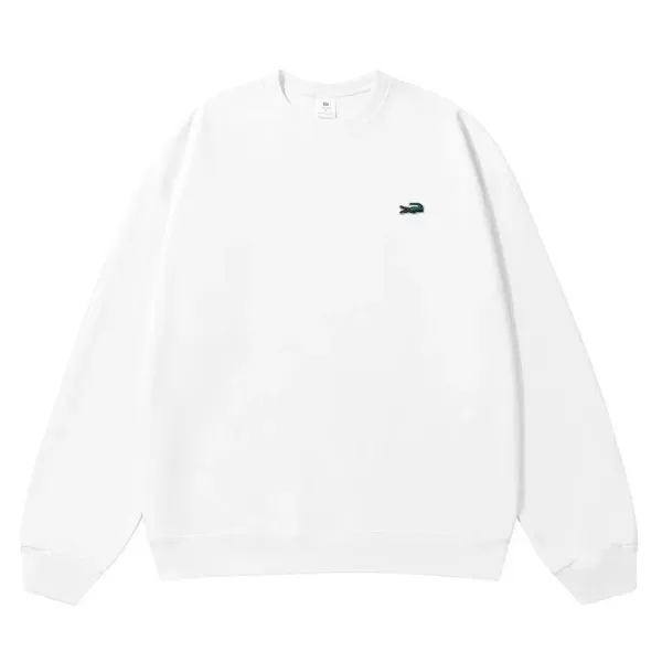 Lacoste Classic Crewneck Sweatshirt Beige - 6