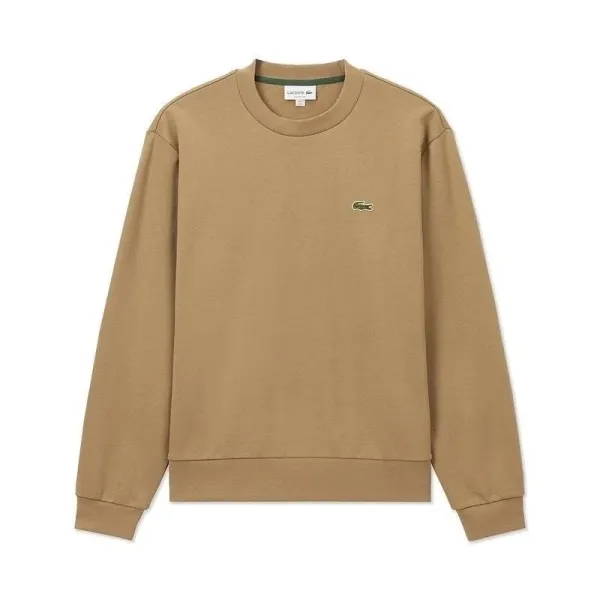 Lacoste Classic Crewneck Sweatshirt Beige - 1