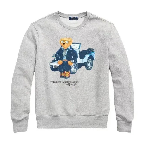 Polo Ralph Lauren Polo Bear Graphic Heather Gray Hoodie - 1