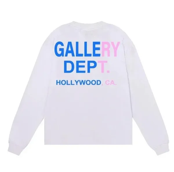 Gallery Dept. Hollywood CA Long Sleeve T-Shirt White - 1