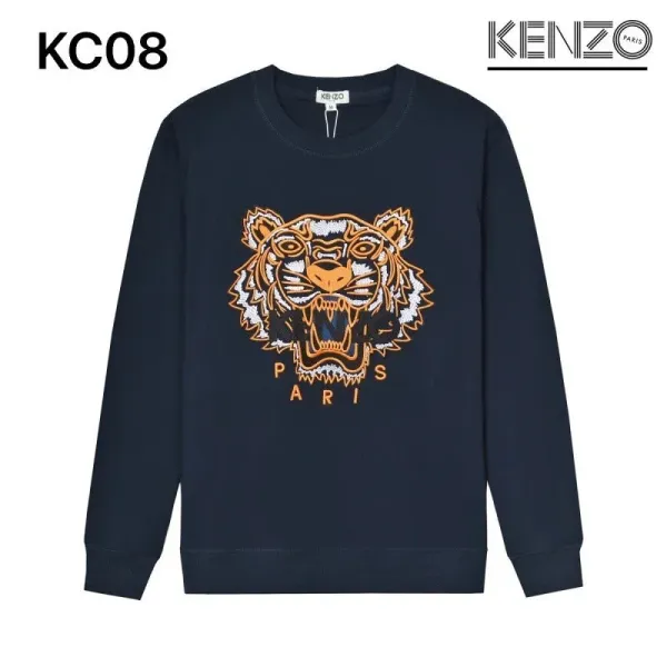 Kenzo Tiger Embroidered Navy Sweatshirt - 1