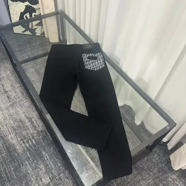 Dior Oblique Print Black Jeans - 1