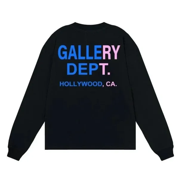 Gallery Dept. Gradient Logo Long-Sleeve T-Shirt Black - 1