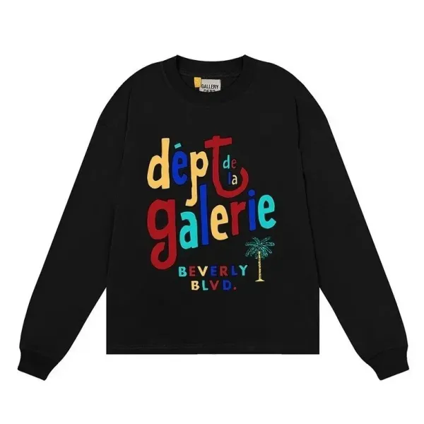 Gallery Dept. Dept de la Galerie Beverly Blvd. Black Long-Sleeve Graphic Tee - 1