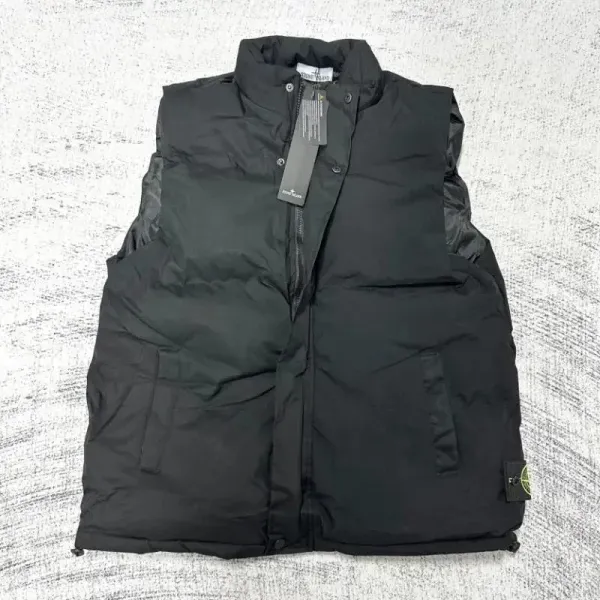 Stone Island Black Puffer Vest - 1