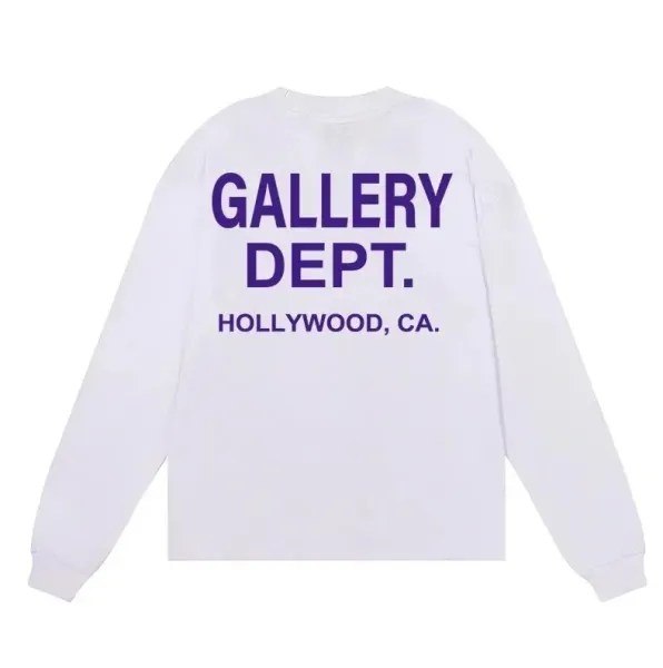 Gallery Dept. Hollywood CA Long Sleeve T-Shirt White - 1