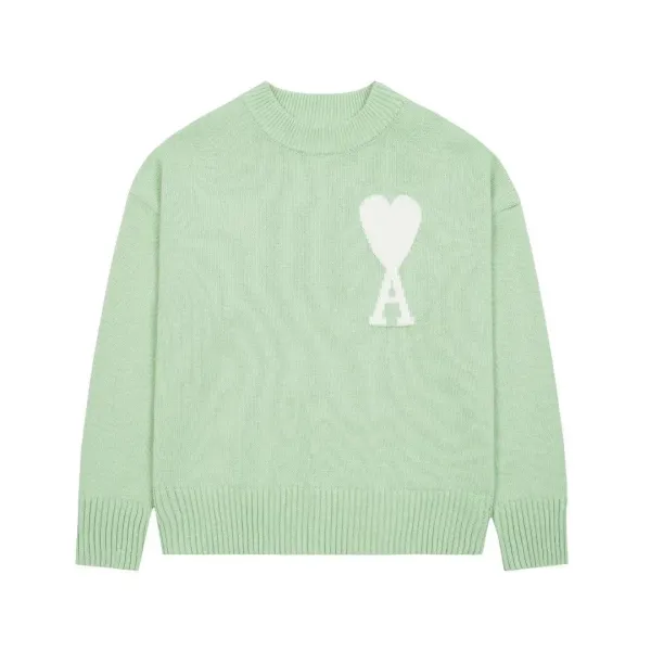 Ami Paris Ami de Coeur Sweater Knit Pullover with Heart-A Logo - 6