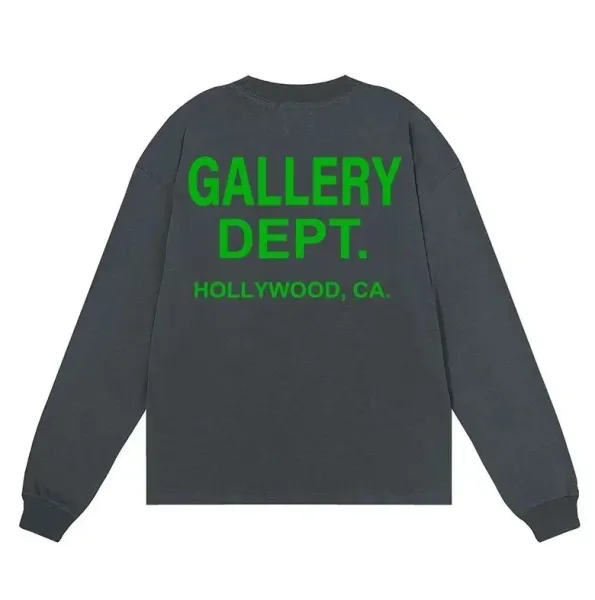 Gallery Dept. Graphic Long-Sleeve T-Shirt Charcoal Gray - 1