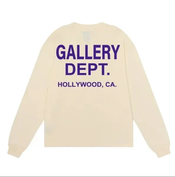 Gallery Dept. Hollywood Long-Sleeve T-Shirt Beige - 1