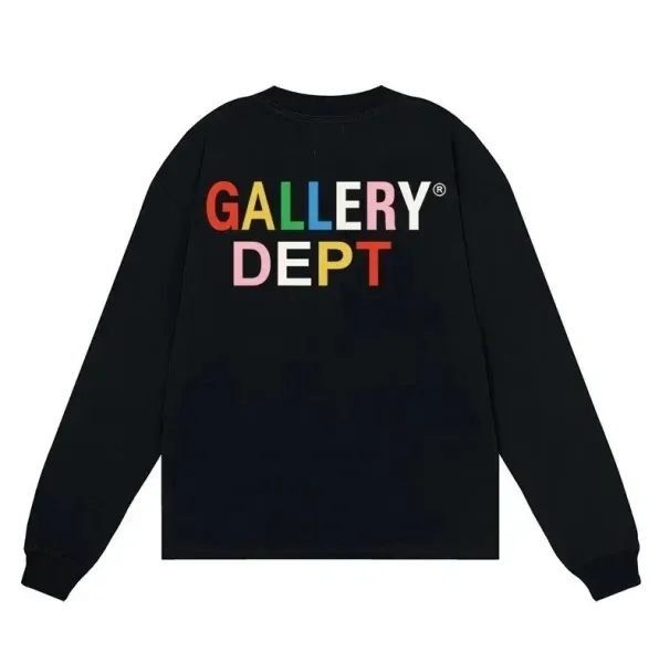 Gallery Dept Rainbow Logo Long-Sleeve T-Shirt Black - 1