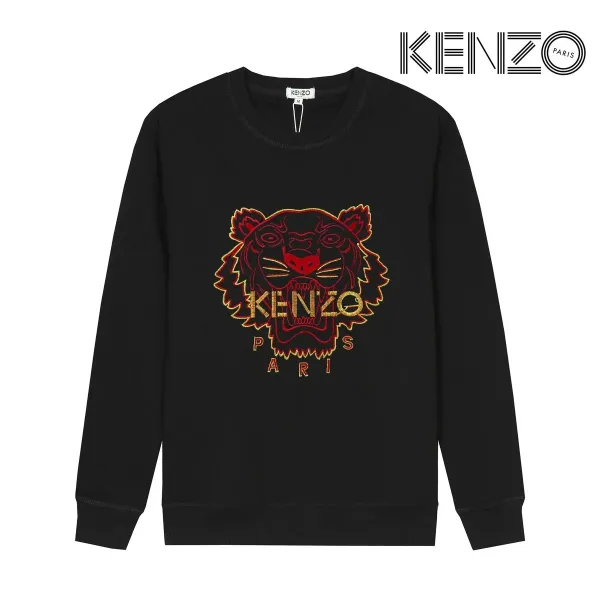 Kenzo Tiger Embroidered Black Hoodie - 6