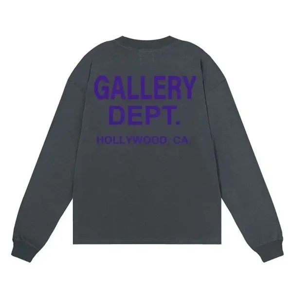Gallery Dept. Graphic Long-Sleeve T-Shirt Charcoal Gray - 1