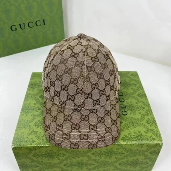 Gucci GG Monogram Baseball Cap Beige - 1