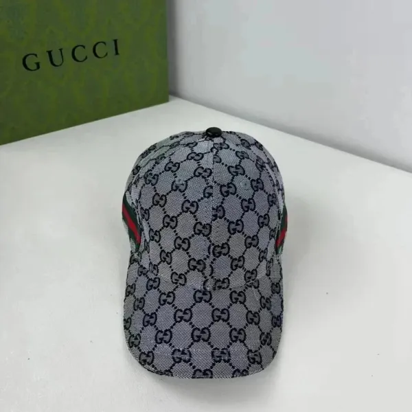 Gucci GG Monogram Baseball Cap Gray - 1